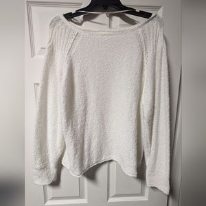 White cashmere sweater